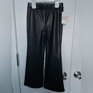 Jumping Beans Girls’ Black Faux Leather Pants. Size 5. NWT.
